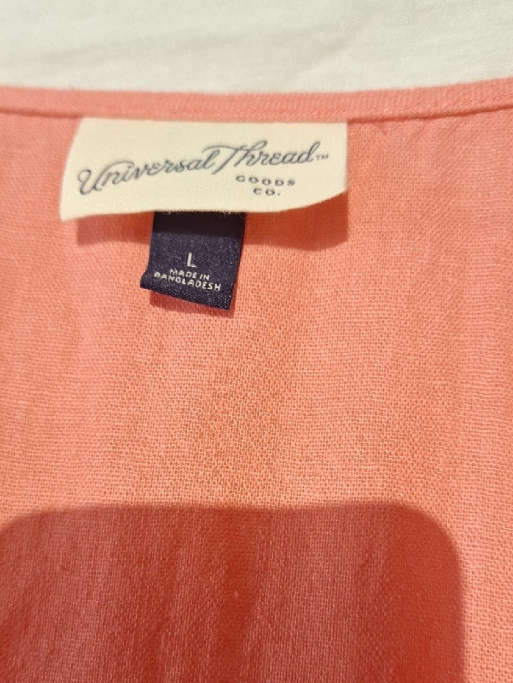 NEVER WORN! Universal Thread Coral Linen V-Neck Boho Midi Dress, Sz 16 NWOT - Picture 2 of 8